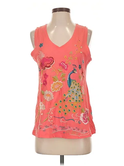 Johnny Was Sleeveless Blouse In Orange