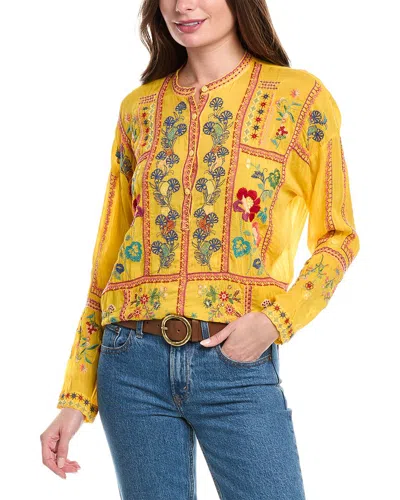 Johnny Was Bogota Blouse In Sunshine In Yellow