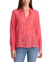 Johnny Was Slim Audrey Button-down Shirt In Red