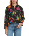 Johnny Was Slim Audrey Silk Blouse In Multi