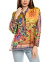 Johnny Was Slim Audrey With Trim Button In Multi In Yellow