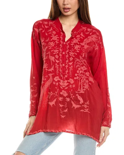 Johnny Was Slim Audrey Tunic In Red