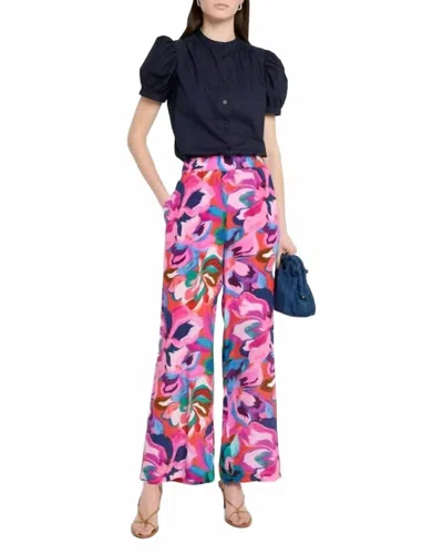 Johnny Was Slit Wide Leg Pant In Ambre In Multi