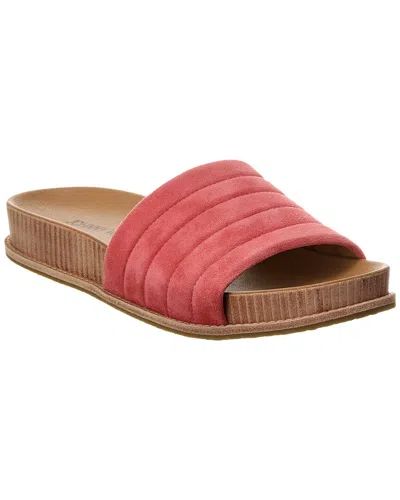 Johnny Was Solid Stitch Suede Sandal In Pink