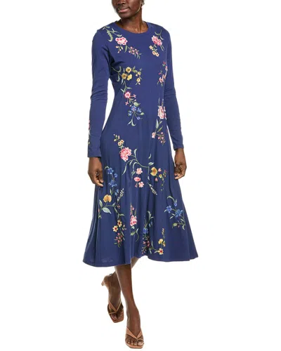 Johnny Was Sophie Midi Dress In Blue