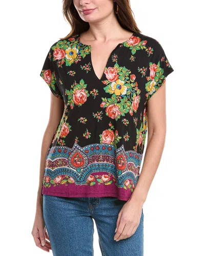 Johnny Was Spark Dolman V-neck Top In Multi