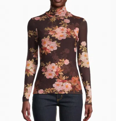 Johnny Was Women Spell Of Winonna Mock Neck Long Sleeve Mesh Tee Multi