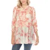 Johnny Was Spring Fire Adonia Tunic Top In Multi