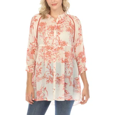Johnny Was Spring Fire Adonia Tunic Top In Multi