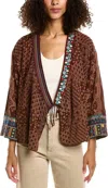 Johnny Was Square Seraphina Kimono In Brown In Brown