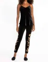 Johnny Was Stretch Velvet Legging Nyomi In Black In Black