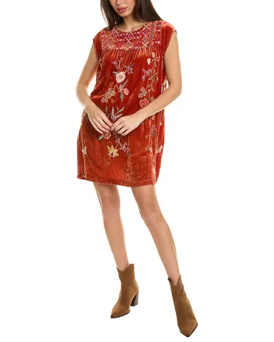Johnny Was Suki Silk-blend Tunic In Red