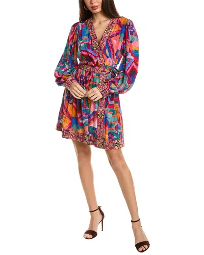 Johnny Was Women's Summer Daydream Embroidered Silk Wrap Minidress In Neutral