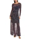 Johnny Was Summer Panel Mesh Maxi Dress In Black