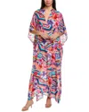 Johnny Was Summer Stripes Maxi Cover-up In Purple