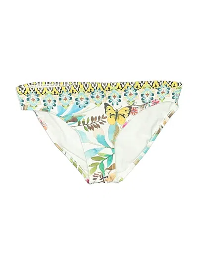 Pre-owned Johnny Was Swimsuit Bottoms In Ivory