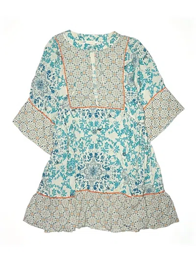 Pre-owned Johnny Was Swimsuit Cover Up In Blue