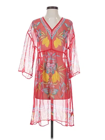 Johnny Was Swimsuit Cover Up In Pink