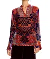 Johnny Was Syriah Burnout Enta Blouse In Multi In Multi