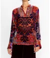 Johnny Was Syriah Burnout Enta Blouse In Multi Color In Multi