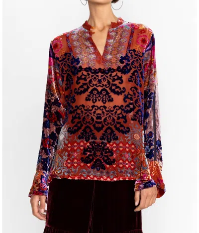 Johnny Was Syriah Burnout Enta Blouse In Multi Color