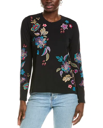 Johnny Was Ardell Velvet Relaxed Blouse In Black