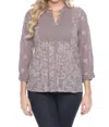 Johnny Was Tabira Bunny Blouse In Grey
