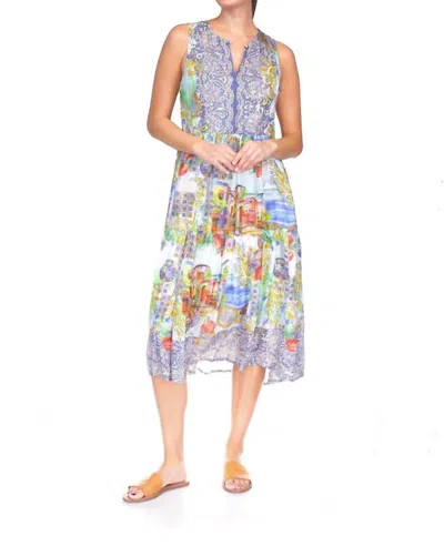 Johnny Was Tabitha Tiered Midi Dress In Christy In Blue