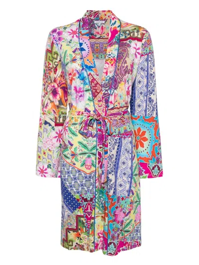Johnny Was Talavera Sleep Robe In Blue
