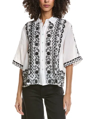 Johnny Was Talia Relaxed Shirt In White