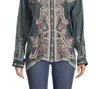 Johnny Was Tandit Blouse In Darkest Spruce In Multi