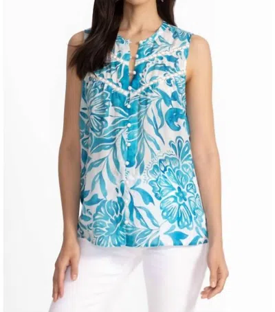 Johnny Was Tank Blouse In Bethany In Blue