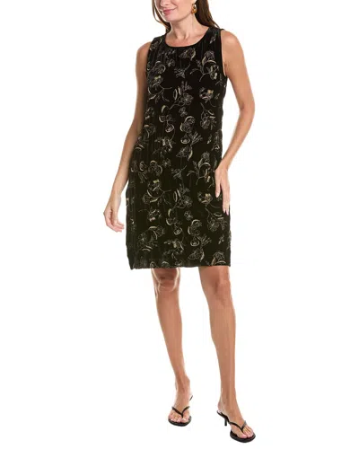Johnny Was Tank Keyhole Silk-blend Mini Dress In Black