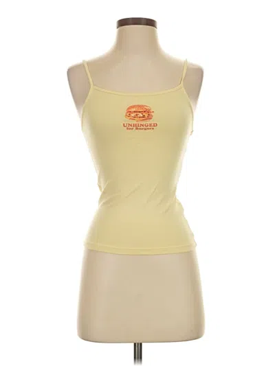 Pre-owned Johnny Was Tank Top Yellow Strapless Neckline Tops