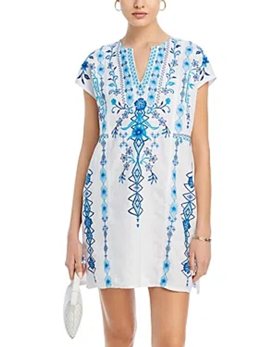 Johnny Was Taria Linen Dress In White