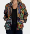 Johnny Was Tasha Bomber Jacket (reversible) In Brush Painted Scarf In Multi
