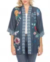 Johnny Was Taymia Kimono In Denim Blue In Blue