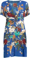 Johnny Was Tee Bee Twist Front Swing Dress Multi In Multi