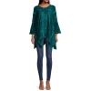 Johnny Was Temperty Lorelai Tunic Lakeside Embroidered Asymmetrical Hem In Blue
