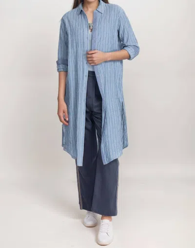 Johnny Was Tessa Relaxed Overshirt In Blue