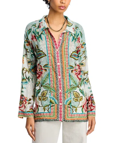 Johnny Was The Audrey Embroidered Blouse In Multi