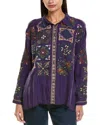 Johnny Was The Audrey Oversized Blouse In Purple