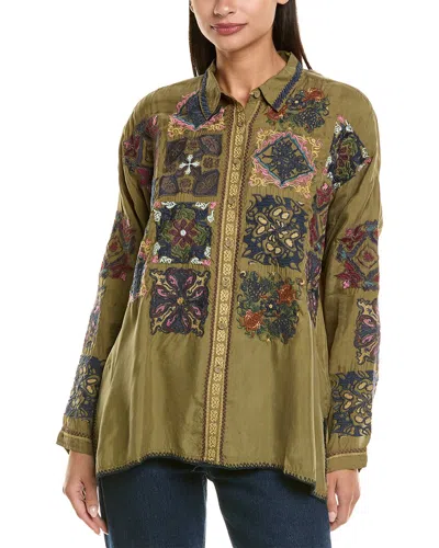 Johnny Was The Audrey Oversized Blouse In Green