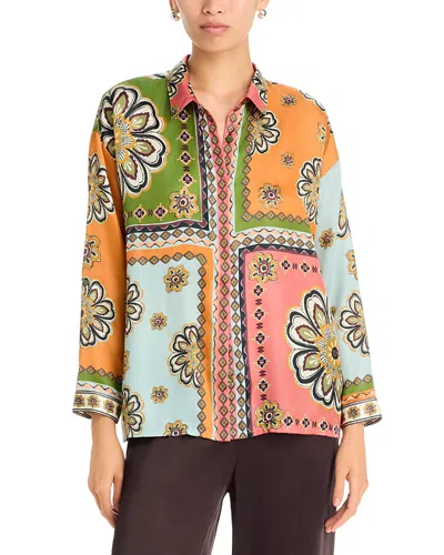 Johnny Was The Audrey Patchwork Print Shirt In Multi