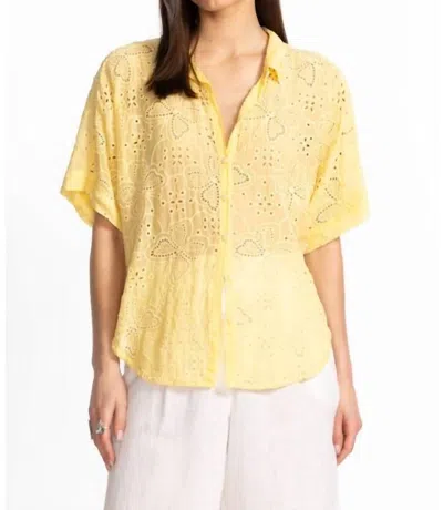Johnny Was The Audrey Short Sleeve Shirt Mariposa In Sunshine In Yellow