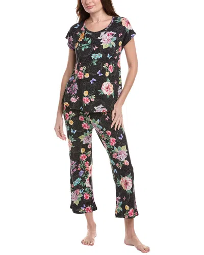 Johnny Was The Bobbie 2pc Crop Pajama Set In Black