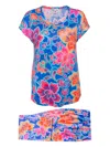 Johnny Was The Bobbie Crop Pyjama Set In Blue