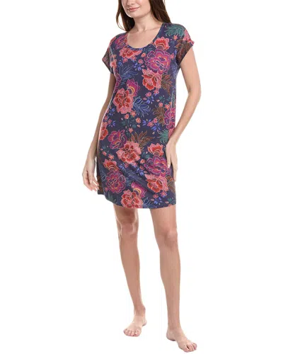 Johnny Was The Brigette Cap Sleeve Nightgown In Blue
