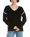 Johnny Was The Chenille Classic Whipstitch Pullover In Black