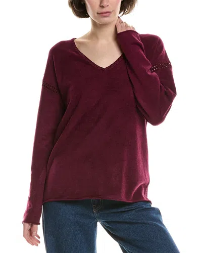 Johnny Was The Chenille Classic Whipstitch Pullover In Red